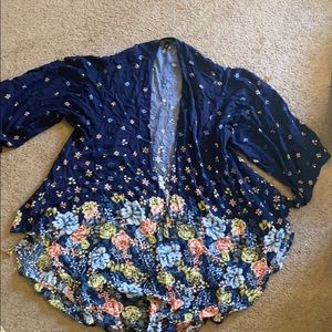 Blue Floral Kimono